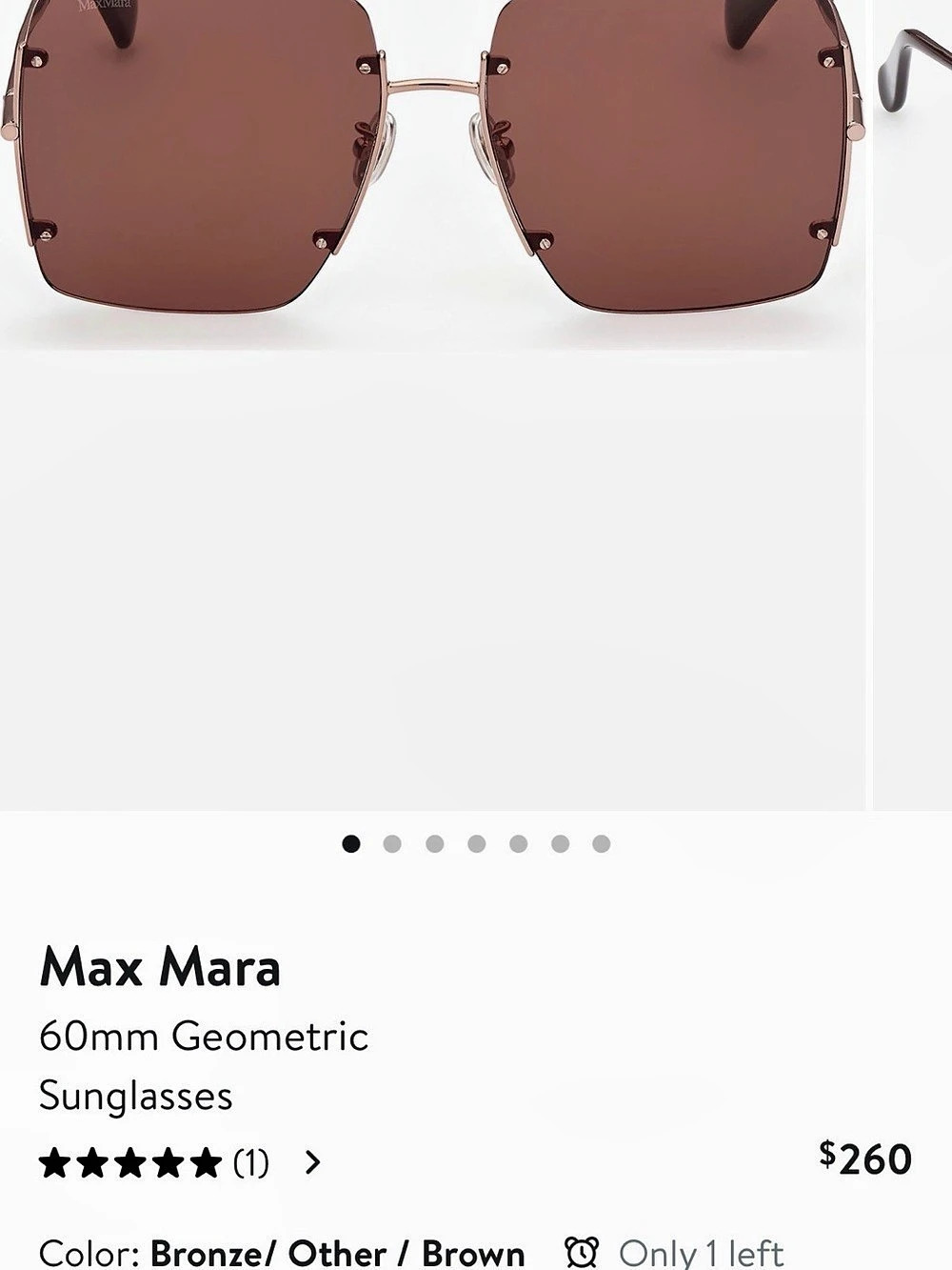 Max Mara 60mm Geometric Sunglasses